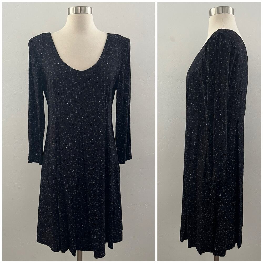 Vintage All That Jazz Dress Women's Size 13/14 Black Pleated Y2K Whimsigoth USA